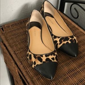 Gianni Bini animal print cap toe flat.
